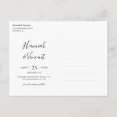 オリーブの枝 Save the Date ポストカード (裏面)