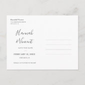 オリーブの枝 Save the Date ポストカード (裏面)