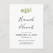 オリーブの枝 Save the Date ポストカード (正面)