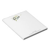 オリーブの水彩イラストメモ帳 ノートパッド (アングル)