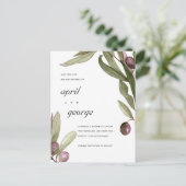 オリーブの水色の葉のフローラは日付カードを保存 案内ポストカード (スタンド正面)