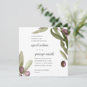 オリーブの水色の葉の私たちはノットカードを結んだ サンキューカード (スタンド正面)