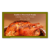 オリーブの自家型調理済み七面鳥の肉調理済み食品 マグネット名刺 (正面)