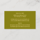 オリーブの自家型調理済み七面鳥の肉調理済み食品 名刺 (裏面)