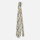 オリーブの花は茶色と白 ネクタイ (正面)