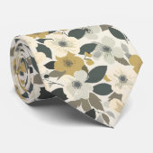 オリーブの花は茶色と白 ネクタイ (ロール)