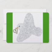 オリーブの花冠を飾ったかわいい鳩の新年 シーズンカード (正面)