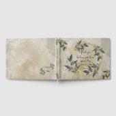 オリーブの花輪 ウェディング ゲストブック パーソナライズド (全面)