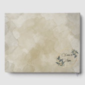 オリーブの花輪 ウェディング ゲストブック パーソナライズド (裏面)