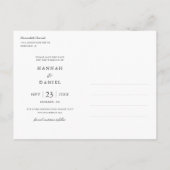 オリーブの花輪 Save the Date ポストカード (裏面)