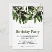 オリーブの葉のボタニカルバースデーパーティー 招待状 (正面)