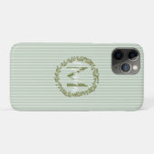 オリーブの葉のリースモノグラム  Case-Mate iPhoneケース (裏面(横))