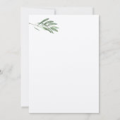 オリーブの葉の結婚式招待状 招待状 (裏面)