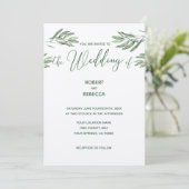 オリーブの葉の結婚式招待状 招待状 (スタンド正面)
