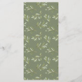 オリーブの葉 ゴールド ブランチ ウェディング メニュー (裏面)