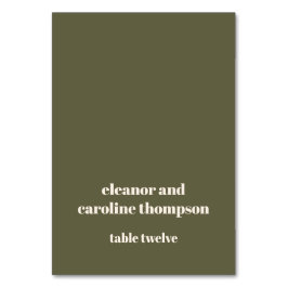 オリーブはっきりした秋レトロカスタムウェディング座席表 テーブルナンバー