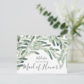 オリーブは私のメイド・オブ・オーナー（花嫁付き添い人） インビテーションポストカード (スタンド正面)