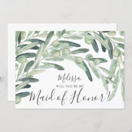 オリーブは私のメイド・オブ・オーナー（花嫁付き添い人） 招待状