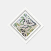 オリーブアンドグレー地中海のスタイルカクテルナプキン スタンダードカクテルナプキン (角)