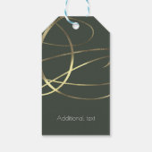 オリーブアーミーグリーン&金ゴールドフォイルフェイクカスタムフリット ギフトタグ (裏面)