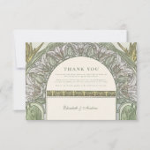 オリーブアールヌーボー結婚ズ サンキューカード (正面)