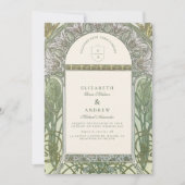 オリーブアールヌーボー結婚ズ 招待状 (正面)