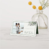 オリーブイタリアンブランチエレガントフォトテーブル番号 プレイスカード (正面)