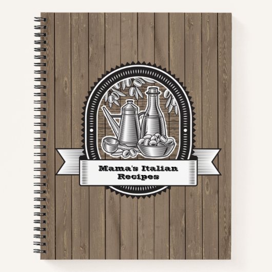 オリーブイタリアン付きママズレシピブック ノートブック (正面)