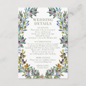 オリーブイタリアン枝トスカン結婚ボホ詳細 エンクロージャーカード (正面)