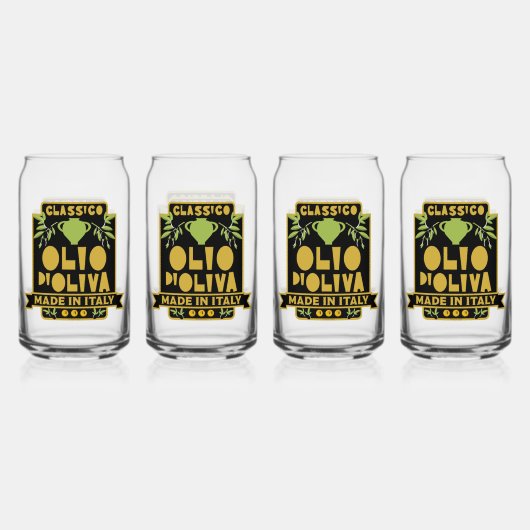 オリーブイタリアン油ウォールアート ガラス缶 (正面)