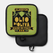 オリーブイタリアン油ウォールアート 鍋敷き (正面/裏面)