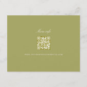 オリーブエステートカリグラフィー結婚式QR詳細カード エンクロージャーカード (裏面)
