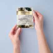 オリーブエメラルドグリーンウォーターのカラーフライヤー チラシ (手)