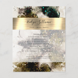 オリーブエメラルドグリーンウォーターのカラーフライヤー チラシ