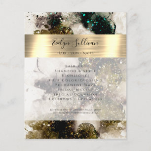 オリーブエメラルドグリーンウォーターのカラーフライヤー チラシ