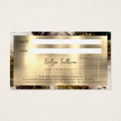 オリーブエメラルドグリーン水カラーアポイントメントカード (裏面)