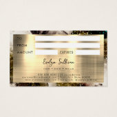 オリーブエメラルドグリーン水カラーギフトカード (裏面)