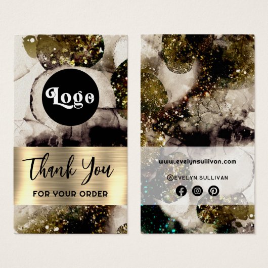 オリーブエメラルドグリーン水カラーパッケージのインサート (正面&裏面)