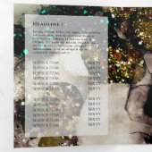 オリーブエメラルドグリーン水彩三折パンフレット 三つ折りカード (内部最初)