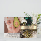 オリーブエメラルドグリーン水彩二折パンフレット (スタンド正面)