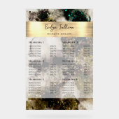 オリーブエメラルドグリーン水彩価格表 アクリルサイン (正面)