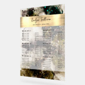 オリーブエメラルドグリーン水彩価格表 アクリルサイン (傾斜)