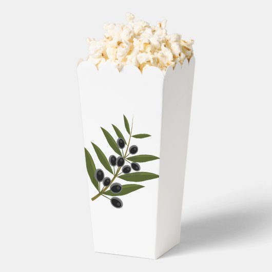 オリーブエレガントをテーマにした紙のお願い箱 フェイバーボックス (はじけた状態)