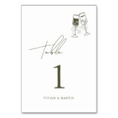 オリーブエレガントウッドグ結婚リーン テーブルナンバー (裏面)