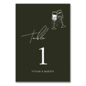 オリーブエレガントウッドグ結婚リーン テーブルナンバー (裏面)