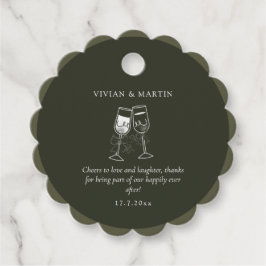 オリーブエレガントウッドグ結婚リーン フェイバータグ