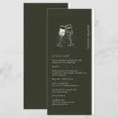 オリーブエレガントウッドグ結婚リーン メニュー (正面/裏面)