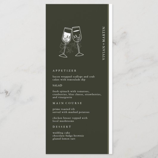 オリーブエレガントウッドグ結婚リーン メニュー (正面)