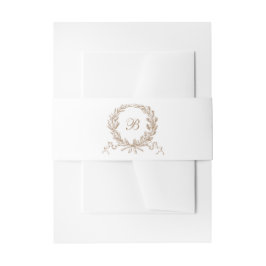 オリーブエレガントオークリース金ゴールド結婚ズモノグラム 招待状ベリーバンド