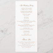 オリーブエレガントオークヴィンテージリース結婚金ゴールド プログラム (裏面)